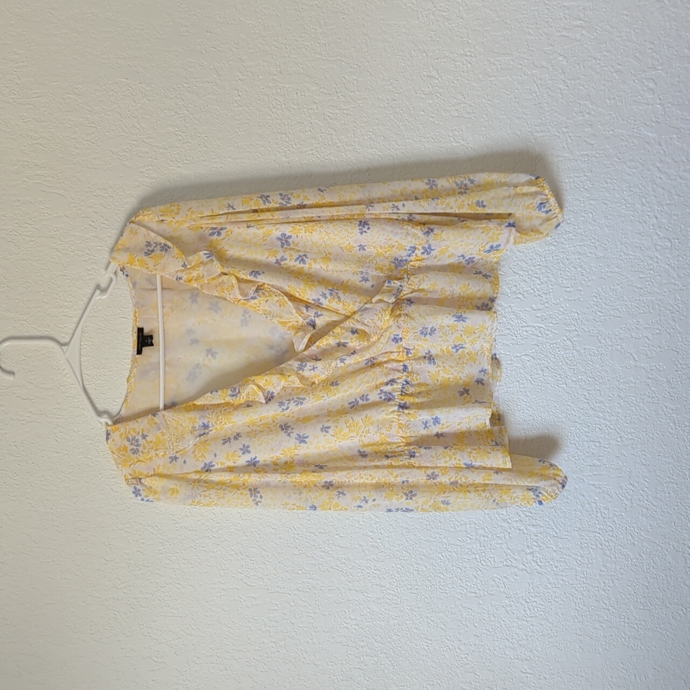 Ann Taylor Yellow Floral Top - Sz M